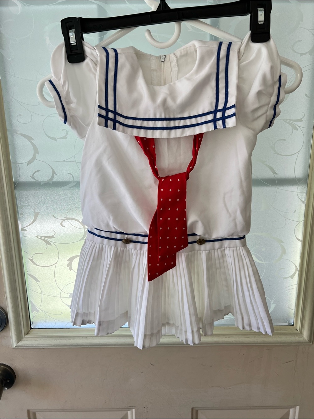 Vintage Dorissa of Miami 4T nautical sailor dress. Classic white drop waist.